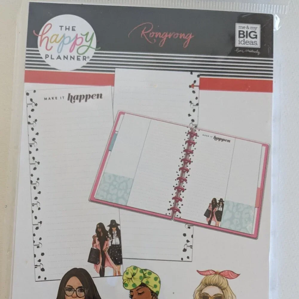 NWT Happy Planner Rong Rong 'Make It Happen' 60 Classic Half Sheet Paper Fashion